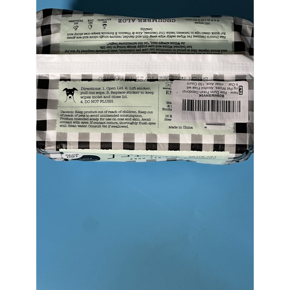 Rae Dunn 150 Pet Wipes Cucumber Aloe Scented Alcohol Free - Picture 4 of 4